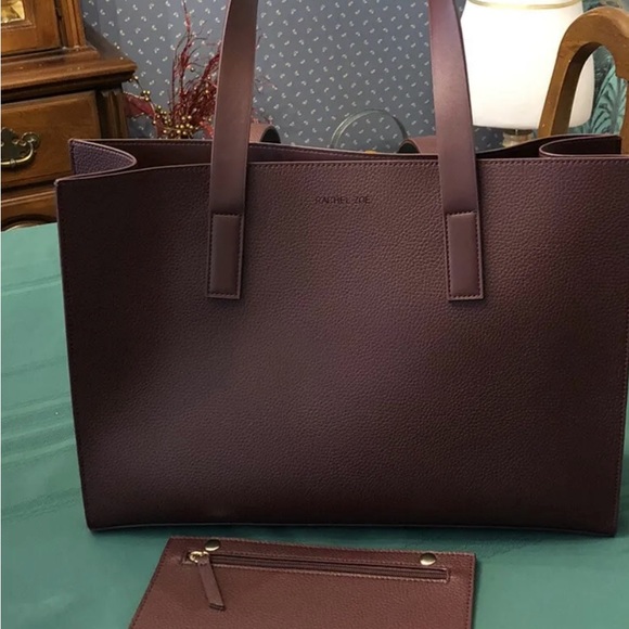 Rachel Zoe women’s large bag with detachable insert, Brown faux leather - Picture 4 of 5